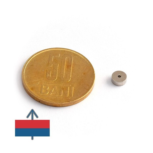 Magnet neodim inel 5 x 1 x 2 mm - N48 cu magnetizare