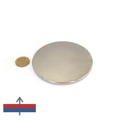 Magnet neodim disc 100 x 5 cu magnetizare
