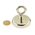 Magnet neodim oală D 60 mm cârlig inelar