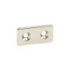 Magnet neodim bloc 40 x 20 x 4 mm cu gauri ingropate D4,5 / D9,6 - N35