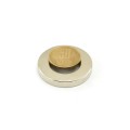 Magnet neodim inel 40 x 23 x 6 mm cu moneda 50 bani peste
