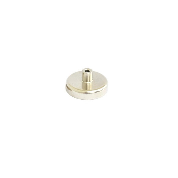 Magnet ferită oală D 32 mm cu gât filetat la interior