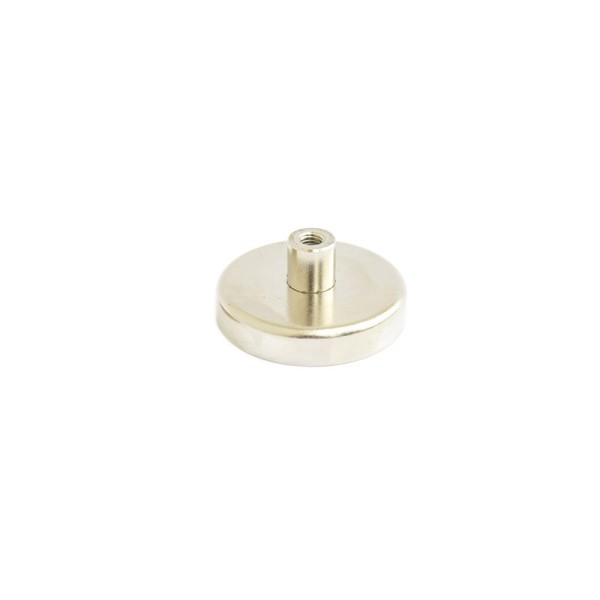 Magnet ferită oală D 40 mm cu gât filetat la interior