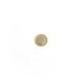 Magnet neodim disc 15 x 1,5 mm de sus peste moneda de 50 bani