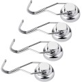 Magnet neodim oală D 25 mm cu cârlig / cuier rotativ 4 buc