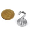 Magnet neodim oală D 16 mm filet interior și cârlig 2