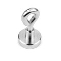 Magnet neodim oală D 16 mm filet interior și cârlig inelar