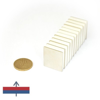 Magnet neodim bloc 30 x 25 x 1.3 mm