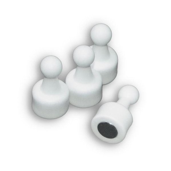 Pioneză magnetică neodim D 12 x 20  Alb
