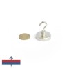 Magnet ferită oală D 32 mm cu cârlig 2