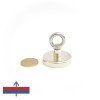 Magnet ferită oală D 40 mm cu cârlig inelar 2