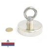 Magnet ferită oală D 80 mm cu cârlig inelar 2