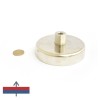Magnet ferită oală D 100 mm cu cârlig inelar 2