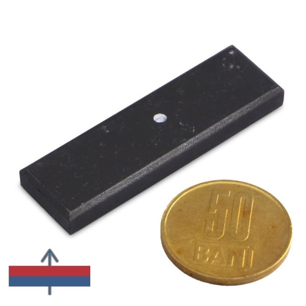 Magnet ferită bloc 50 x 15 x 6 mm cu 50 bani