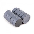 Magnet ferită birou gri D 35 x 12 mm două grupuri