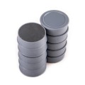 Magnet ferită birou gri D 35 x 12 mm două grupuri verticale