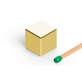 Magnet neodim cub 10 mm aurit cu pai de chibrit