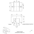 Magnet AlNiCo potcoavă 70 x 57 x 41 mm dimensiuni