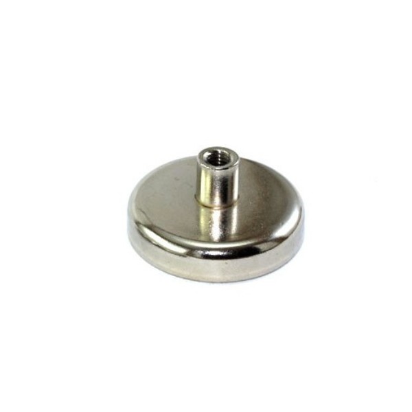 Magnet neodim oală D 42 mm cu gât filetat la interior