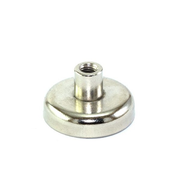 Magnet neodim oală D 32 mm cu gât filetat la interior