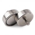 Magnet neodim oală D 25 mm filet exterior - 2 bucăți