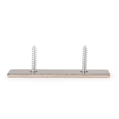 Magnet neodim bloc 60 x 20 x 4 mm cu găuri D4,5 / D9,46