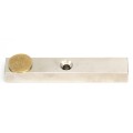 Magnet neodim bloc 120 x 20 x 15 mm cu gaură și șanfren D7 / D12 - cu moneda de 50 bani