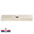 Magnet neodim bloc 120 x 20 x 15 mm cu gaură și șanfren D7 / D12 - cu magnetizare