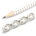 Magnet neodim inel 12 x 6 x 3 mm patru bucăți comparație cu creion