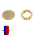 Magnet neodim cilindru 3 x 5 mm diametral aurit grup 50 bani