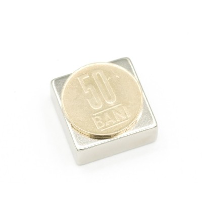 Magnet neodim bloc 25 x 25 x 10 mm cu 50 bani peste