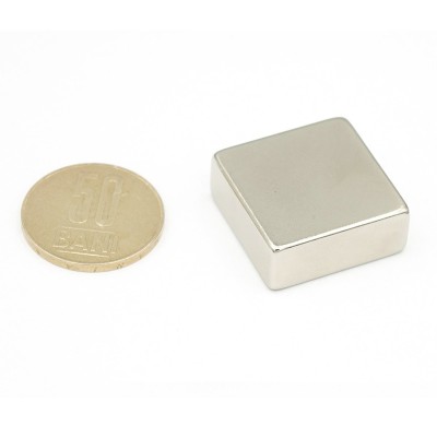 Magnet neodim bloc 25 x 25 x 10 mm cu 50 bani