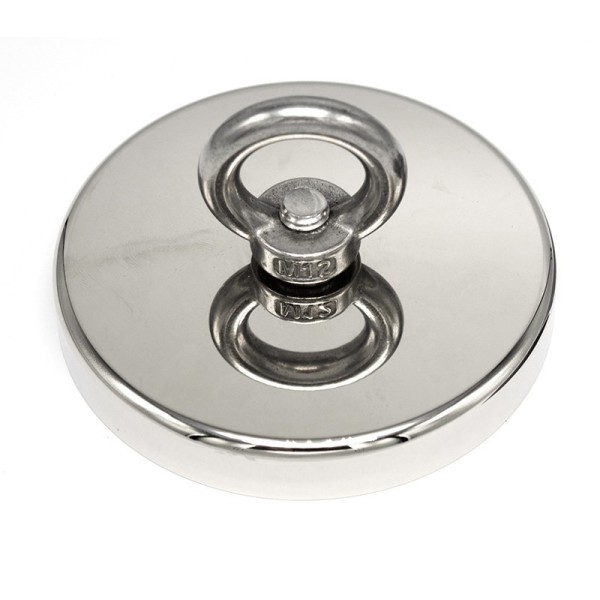 Magnet neodim oală D 120 mm cârlig inelar rotativ - magnet fishing