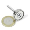 Magnet neodim oală D 20 mm cu gaură și șanfren 2