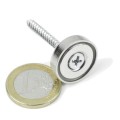 Magnet neodim oală D 20 mm cu surub