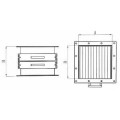 Separator magnetic cu tije magnetice tip sertar culisant cu două rânduri de grile magnetice - schema