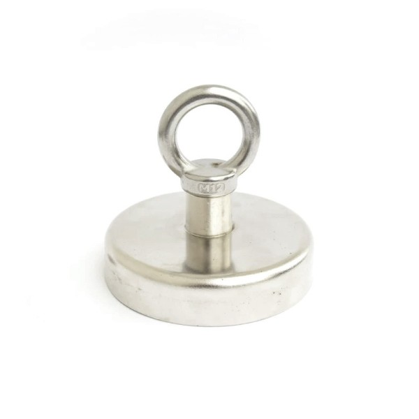 Magnet ferită oală D 100 mm cu gât filetat la interior