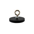 Magnet neodim oală D 43 mm cauciucat cu cârlig inelar
