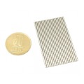 Magnet neodim cilindru 1,5 x 2 mm set cu moneda de 50 bani