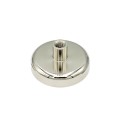 Magnet neodim oală D 48 mm cu gât filetat la interior