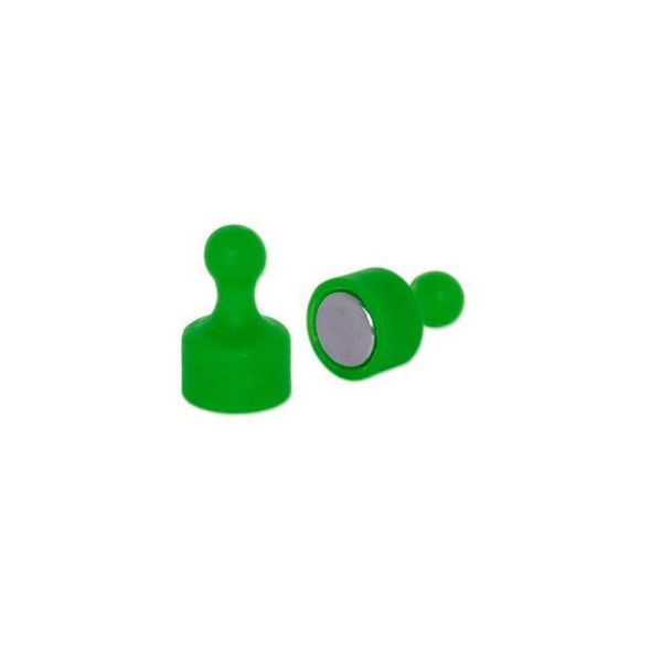 Pioneză magnetică neodim D 12 x 20 Verde