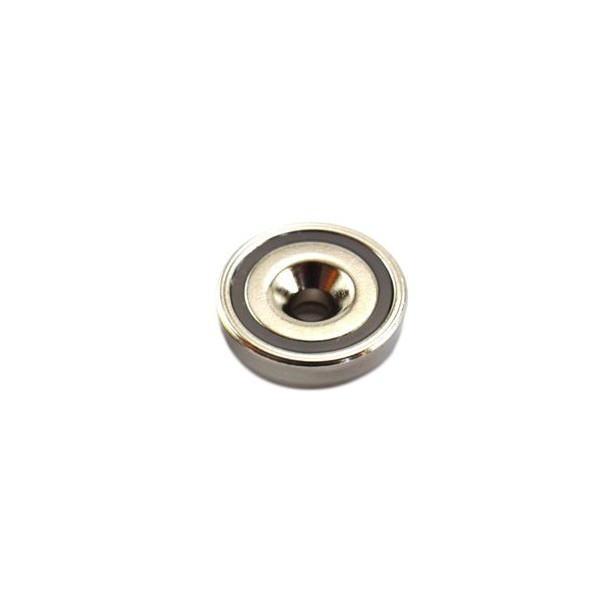 Magnet neodim oală D 25 mm cu gaură și șanfren