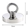 Magnet neodim oală D 75 mm cârlig inelar - fishing / pescuit 2