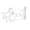 Magnet sudură 102 x 17 x 12 mm - tip A - dispozitiv magnetic fixare piese sudură - schemă