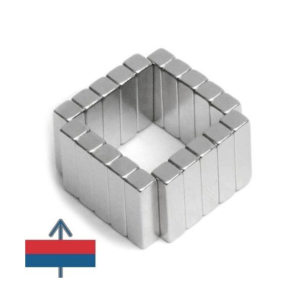 Magnet neodim bloc 15 x 04 x 04 mm grup pătrat
