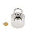 Magnet fishing 360° D 65 x H 45 mm - forță 440/110 kg - cu moneda de 50 bani
