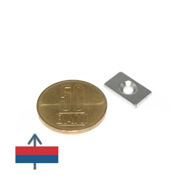 Magnet neodim bloc 15 x 09 x 02 mm D3.5D6 1