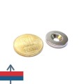 Magnet neodim inel D 20 mm - oală fără carcasă cu 50 bani