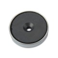 Magnet ferită oală D 50 mm cu gaură cu șanfren
