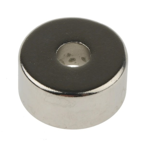 Magnet neodim inel 22 x 6,5 x 10 mm cu șanfren N52 - verso